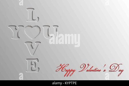 Il giorno di San Valentino biglietto di auguri. Banner Web. Illustrazione Vettoriale. Illustrazione Vettoriale