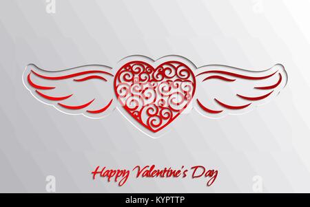 Il giorno di San Valentino biglietto di auguri. Banner Web. Illustrazione Vettoriale. Illustrazione Vettoriale