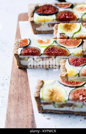 Vegan esente da glutine fig tart Foto Stock