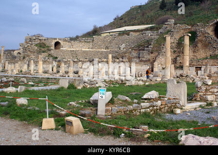 Rovine di odeon in Efeso in Turchia Foto Stock