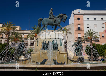 Un monumento di Miguel Primo de Rivera, Plaza del Arenal, Jerez, Spagna Foto Stock