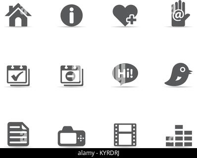 Sito web personale e portfolio icone. Illustrazione Vettoriale