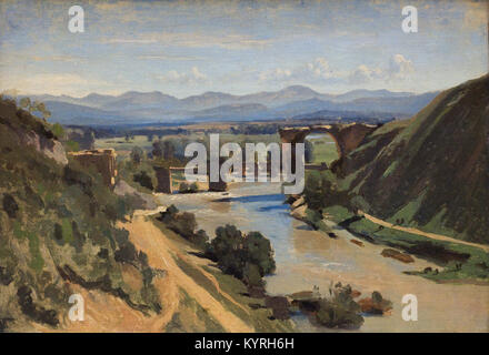 COROT Camille - Le Pont de Narni - Narni's bridge 1826 Foto Stock