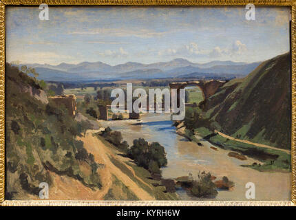 COROT Camille - Le Pont de Narni - Narni's bridge 1826 Foto Stock