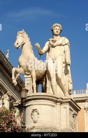 Italia, Roma, Campidoglio, statua del Castor Foto Stock