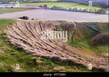 Cley Hill - Warminster- Wiltshire Foto Stock