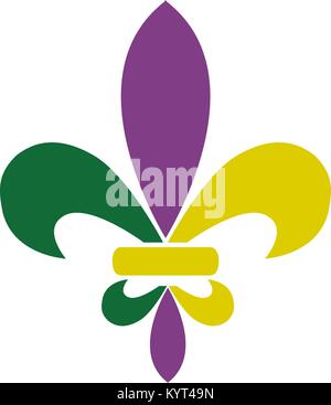 Illustrazione vettoriale di Mardi Gras Fleur de Lis Illustrazione Vettoriale