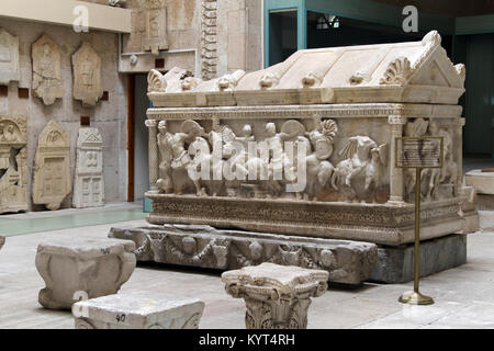 Sarcofago di Archeologicak museum, Kutahya, Turchia Foto Stock