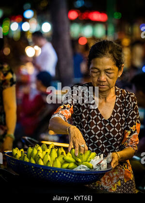 Old Lady in Siagon Foto Stock