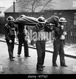 Barella tecnica di trasporto, ARP esercizio durante il WW2 Foto Stock