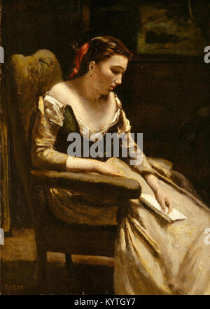 Camille Corot - La Lettera - 1865 - MET Museum - New York Foto Stock