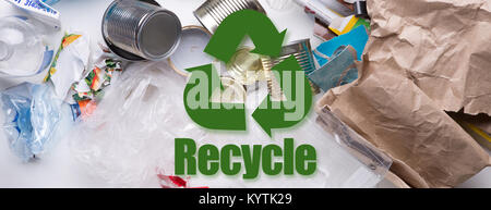 Foto di vari detriti riciclare Foto Stock