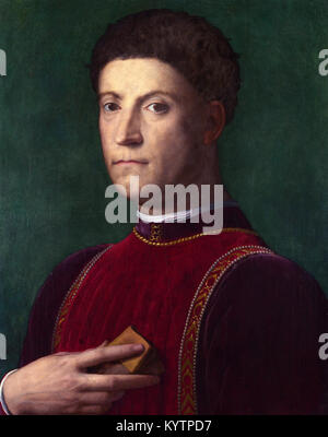 Agnolo Bronzino - Agnolo Bronzino - Ritratto di Piero de' Medici ("il Gottoso') Foto Stock