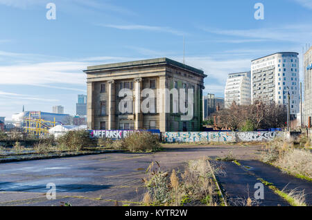 Il vecchio Curzon Street Station in Eastside, Birmingham è il più vecchio terminus ferroviario in tutto il mondo e sarà parte integrante del nuovo HS2 terminus Foto Stock