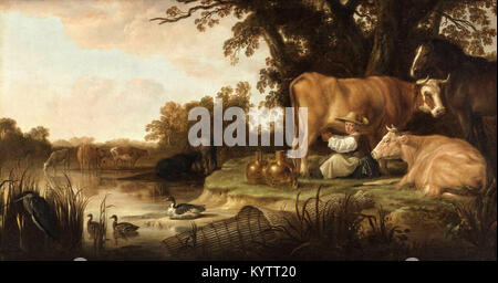 Aelbert Cuyp - La Milkmaid Foto Stock