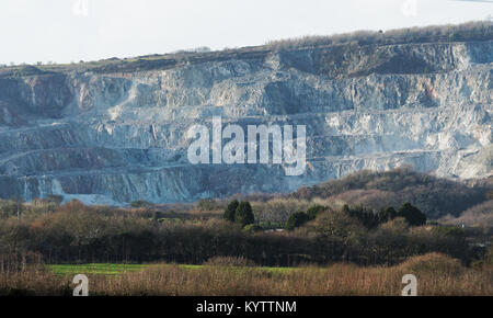 China clay Imerys e Cornwall consiglio inceneritore St Dennis.Cornovaglia Foto Stock