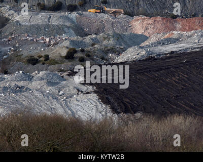 China clay Imerys e Cornwall consiglio inceneritore St Dennis.Cornovaglia Foto Stock