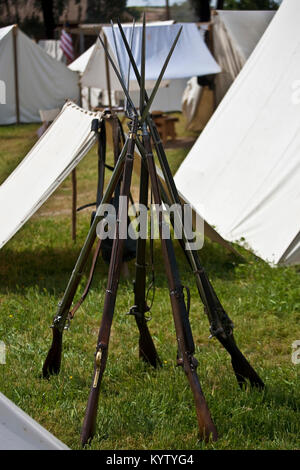 Fucili e pistole dell'epoca della guerra civile Foto Stock