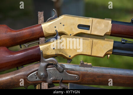 Fucili e pistole dell'epoca della guerra civile Foto Stock