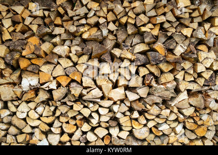 Accuratamente impilati in ordine full frame registro split pila texture di sfondo Foto Stock