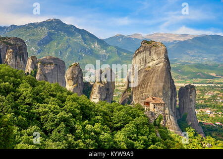 Il monastero di Meteora, regione di Trikala, Grecia Foto Stock