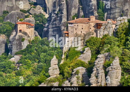 Grecia - Monastero Roussanou, Meteora Foto Stock