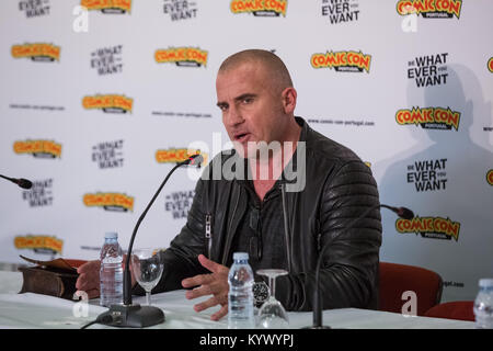 Porto, PORTOGALLO: Dominic Purcell conferenza stampa al Comic Con il Portogallo premere in porto, Sabato, Dicembre 16, 2017. Dotato di: Dominic Purcell Dove: Porto, Porto, Portogallo quando: 16 Dic 2017 Credit: Rui M Leal/WENN.com Foto Stock