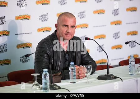 Porto, PORTOGALLO: Dominic Purcell conferenza stampa al Comic Con il Portogallo premere in porto, Sabato, Dicembre 16, 2017. Dotato di: Dominic Purcell Dove: Porto, Porto, Portogallo quando: 16 Dic 2017 Credit: Rui M Leal/WENN.com Foto Stock