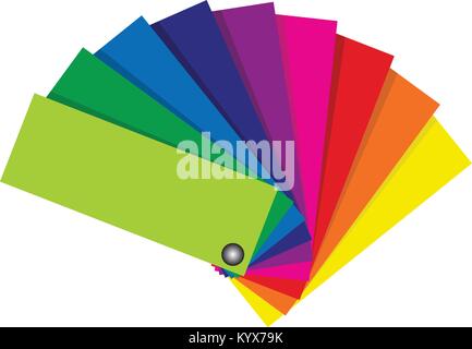 Il tipo di ventola campione di colore per la stampa di settore - tavolozza di spettro Illustrazione Vettoriale