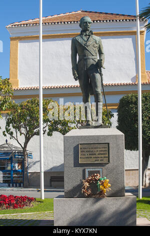 Statua di San Pedro Alcantara, Spagna Foto Stock