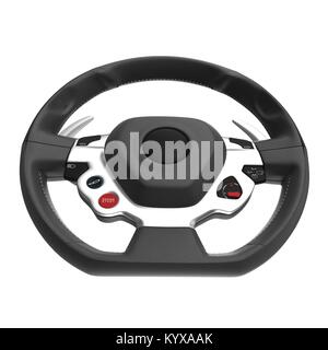 Volante, isolato sul bianco. 3D illustrazione Foto Stock