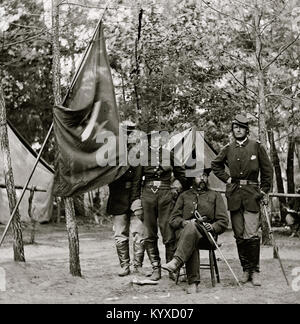 Pietroburgo, Va. gen. Orlando B. Willcox e personale, 3d Divisione, nono Corps Foto Stock