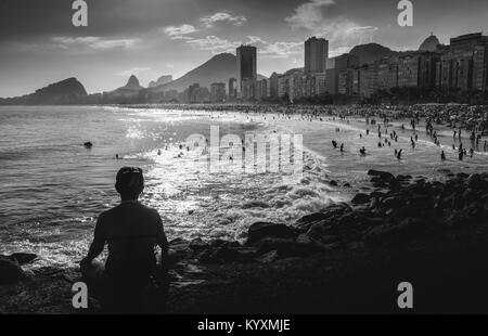 Arte Copacabana Rio de Janeiro, Brasile Foto Stock
