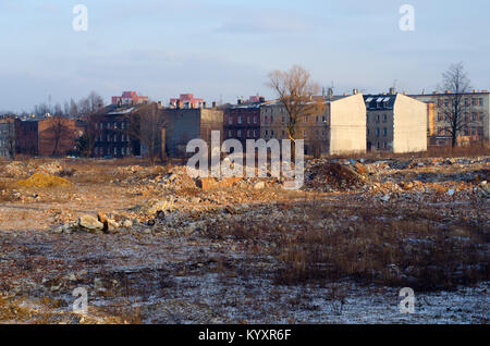 Vecchie case di Siemianowice, Alta Slesia, Polonia meridionale Foto Stock