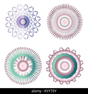 Set di forme geometriche di diversi colori adatti come una filigrana o sullo sfondo - vettore Illustrazione Vettoriale