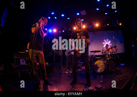 New York, NY - 12 Gennaio 2018: Donny Mccaslin band eseguire durante il 2018 New York Winter Jazz Festival (foto di Lev Radin/Pacific Stampa) Foto Stock