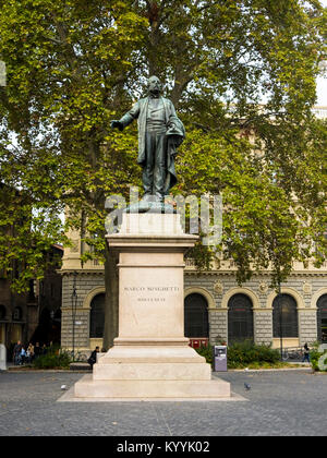 Statua di Marco Minghetti, Primo Ministro dell'Italia 1873 - 1876, a Bologna, Italia Foto Stock