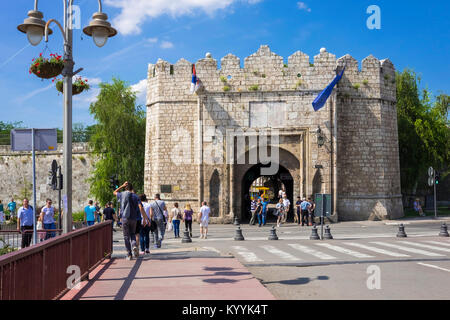 Nis, Serbia, Europa orientale - Istanbul o Stambol Gate, l'entrata principale per la fortezza nella città di Nis Foto Stock