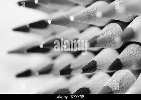 Matita colorata suggerimenti in bianco e nero Foto Stock