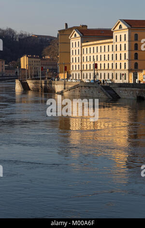 Lione, Francia, 13 Gennaio 2018 : Les Subsistances è un centro culturale di diffondere la produzione artistica. Dal 2007, ha ospitato un laboratorio creativo Foto Stock