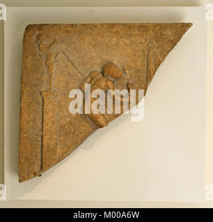 Marmo greco Frammento di rilievo dal II - III secolo A.C. il Metropolitan Museum of Art (TEM), Upper Manhattan, New York City, dallo Stato di New York Foto Stock