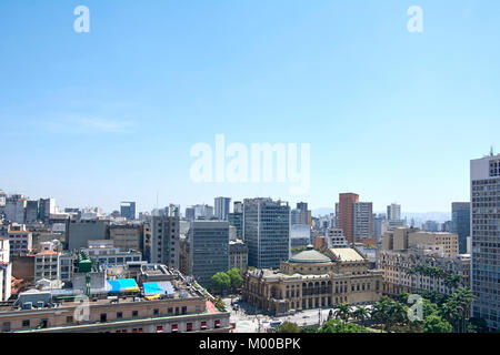 Teatro comunale in Sao Paulo city, Brasile. Foto Stock