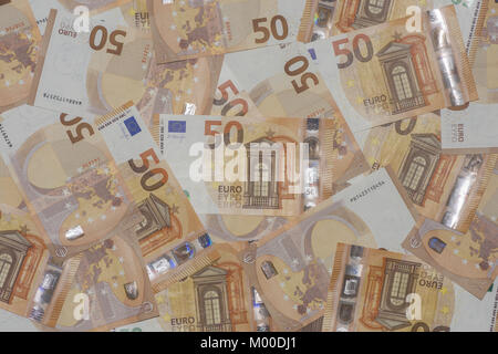 50 delle banconote in euro (campione 2017) Foto Stock