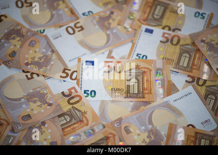 50 delle banconote in euro (campione 2017) Foto Stock