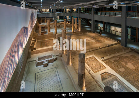 Vista interna del Gaziantep Zeugma mosaico museo,Gaziantep,Anatolia sudorientale regione della Turchia Foto Stock