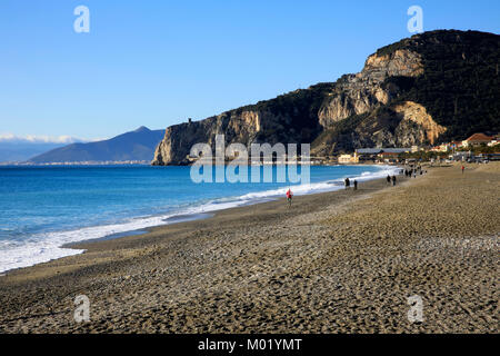 Finale Ligure village, la Riviera Italiana, Savona Liguria, Italia Foto Stock