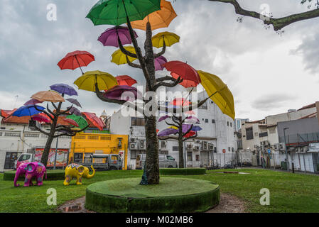 Per le strade di Little India, Singapore Foto Stock