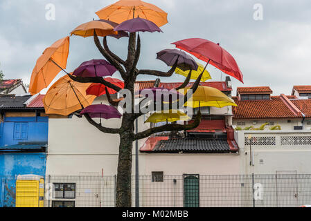 Per le strade di Little India, Singapore Foto Stock