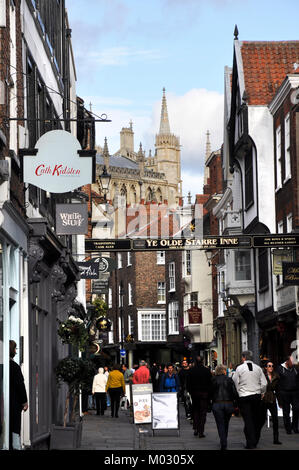 Ye Olde Starre Inn, Stonegate, York Foto Stock