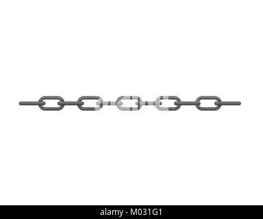 Catene isolate. Gli anelli delle catene su sfondo bianco. Illustrazione Vettoriale Illustrazione Vettoriale